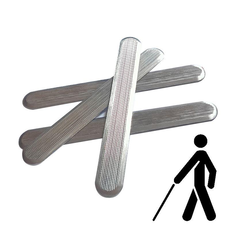 Тактильний індикатор металевий "Смуга" самоклеючий 5х35х280 мм (323-5803), фото 1