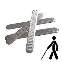 Тактильний індикатор металевий "Смуга" самоклеючий 5х35х280 мм (323-5803)