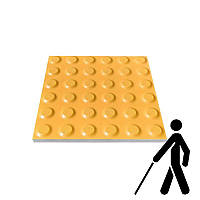 Тактильна плитка керамогранітна "Конус" 300х300х18 (323-5802)