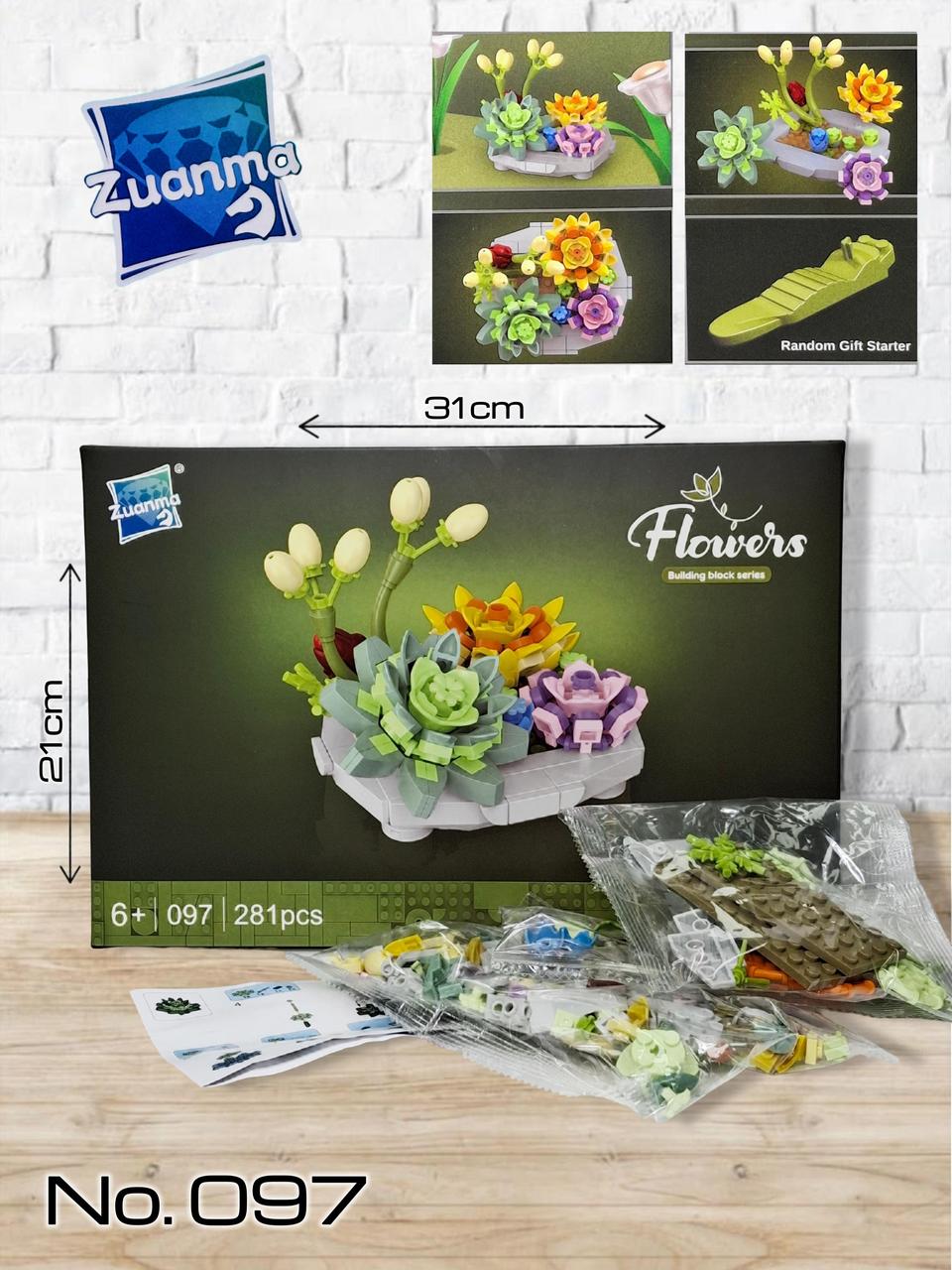 Конструктор для дівчаток Квіти Лотоса 097D, 281 деталь
