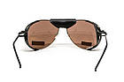 Окуляри захисні Global Vision Aviator-3 (drive mirror), коричневі зі з'ємним ущільнювачем із синтетичної "шкіри", фото 3
