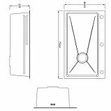 Lidz Handmade H7545B Мийка для кухні інтегрована Decor Black PVD Honeycomb 3,0/1,0 мм LDH7545BDECPVD48373, фото 2