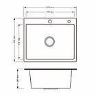 Lidz Handmade H6050HB Мийка для кухні інтегрована Decor Black PVD Honeycomb 2,5/0,5 мм LDH6050BDECPVD48371, фото 2