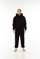 Мужской спортивный костюм оверсайз черный Костюм базовый для мужчин Костюм: Худи и брюки Стильный костюм оверсайз