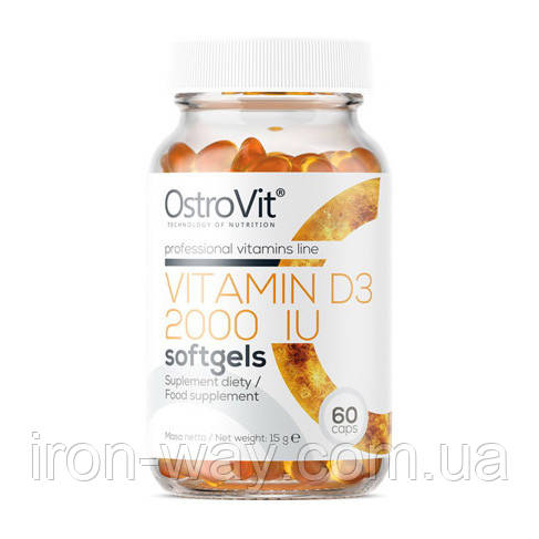 OstroVit Vitamin D3 2000 IU (60 caps), фото 1