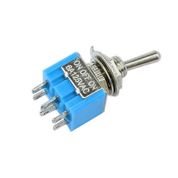 Перемикач, тумблер, вимикач живлення MTS-203 250В 3А ON-OFF-ON