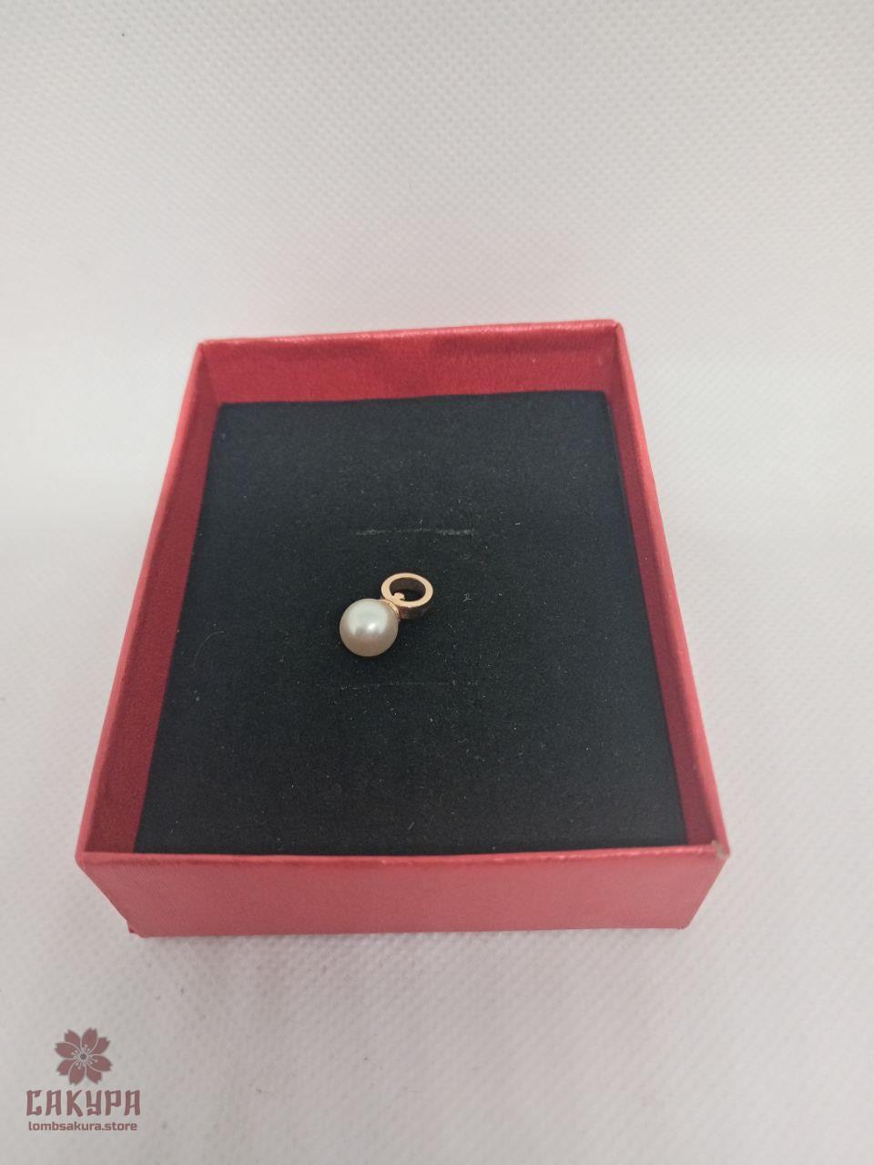 Золотий Кулон зі вставкою перлина, фото 1