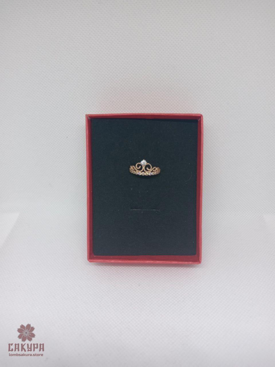 Золота Каблучка зі вставкою цирконій, фото 1