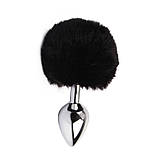 Анальна пробка, анальний стимулятор Frolics Fur Tail 14 см, 3,4 см діаметр з м'яким пушком, фото 2