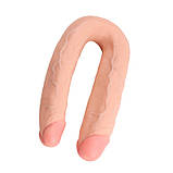 Подвійний фаломітатор, реалістичний дилдо Her-Her Overlap 22,5 см, ПВХ без фталатів, фото 4