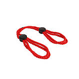 Наручники з мотузки, шибарі наручники Behave Luxury м'які 45 см червоні, фото 3