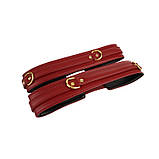 Комплект наручників, наножників Behave Luxury Fetish екошкіра регульований розмір, фото 3