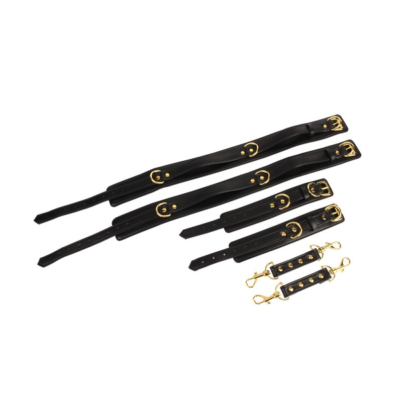 БДСМ комплект аксесуарів, набір бдсм Behave luxury екошкіра регульований, фото 1