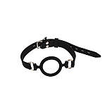 Кляп з кільцем, фіксатор рота Behave Luxury Fetish O-Ring Gag 2 поліуретан чорний 56х15х5.2 см, фото 2