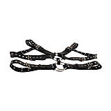 Бондажний топ, бдсм бюстгальтер Behave Luxury Fetish Take Me Harder регульований екошкіра чорний, фото 3