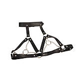 Топ на груди, бюстьє з ланцюгами Behave luxury екокожа чорна, фото 3