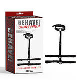 Бондаж на шию, фіксатор тіла Behave Luxury з регульованим розміром та зручними ручками, фото 2