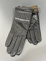 Жіночі шкіряні рукавички лайка/фліс