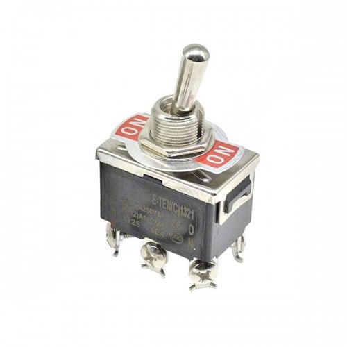 Перемикач, тумблер, вимикач живлення E-TEN 1321 250В 15А ON-ON, фото 1