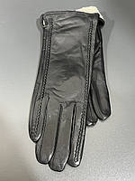 Жіночі шкіряні рукавички лайка/шерсть