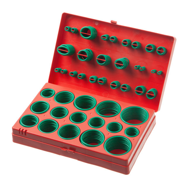 Комплект гумових ущільнювальних кілець, 419 од, зелені INTERTOOL AT-5419, фото 1