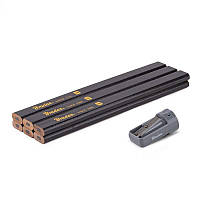 Набір будівельних олівців з точилкою HB 
180mm OCTAGON, 6 шт. графіт, DIY-PC2OC18GH/S6B