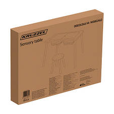 Дерев'яний сенсорний розвивальний стіл для дітей Kruzzel 26366 зі стільцем, фото 3