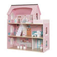 Дерев'яний великий ляльковий будиночок з LED-підсвіткою KRUZZEL 26364, фото 3