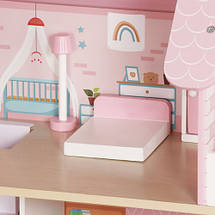 Дерев'яний великий ляльковий будиночок з LED-підсвіткою KRUZZEL 26364, фото 5