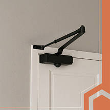 Доводчик дверний з важелем для дверей 40–65 кг RUHHY, фото 5