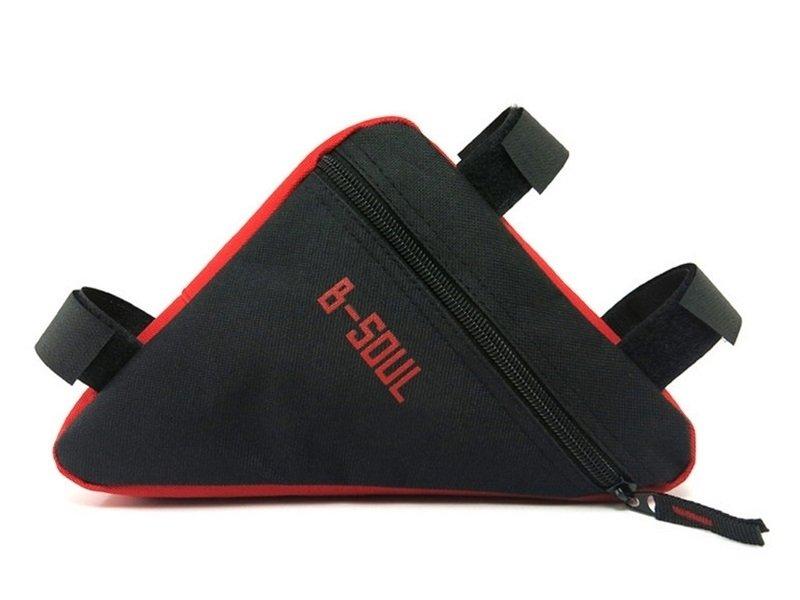 Велосумка на раму "трикутник" BC-BG064 20 * 18 * 4cm чорно-червоний, фото 1