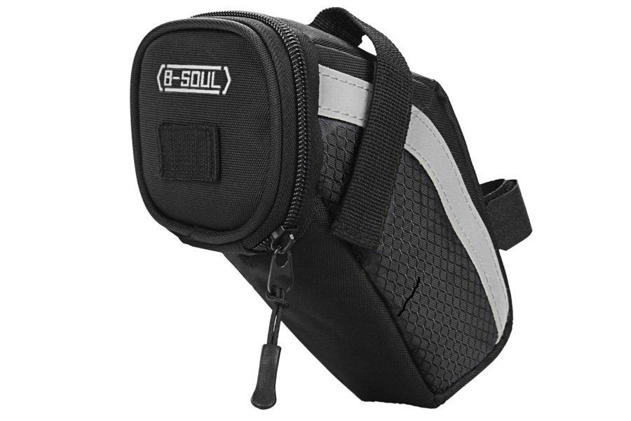 Велосумка подовжена під сідло BC-BG166 14 * 13 * 9cm чорний, фото 1