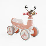 Дитячий біговел 1.5-3 роки JOY JL-50172 чотирьохколісний пластикова рама підсвітка українське озвучування Рожевий, фото 2