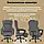 Комп'ютерне крісло до 150 кг DEXON PRIME з екошкіри зручне посилене офісне крісло керівника директора для кабінету офісу будинку С, фото 5