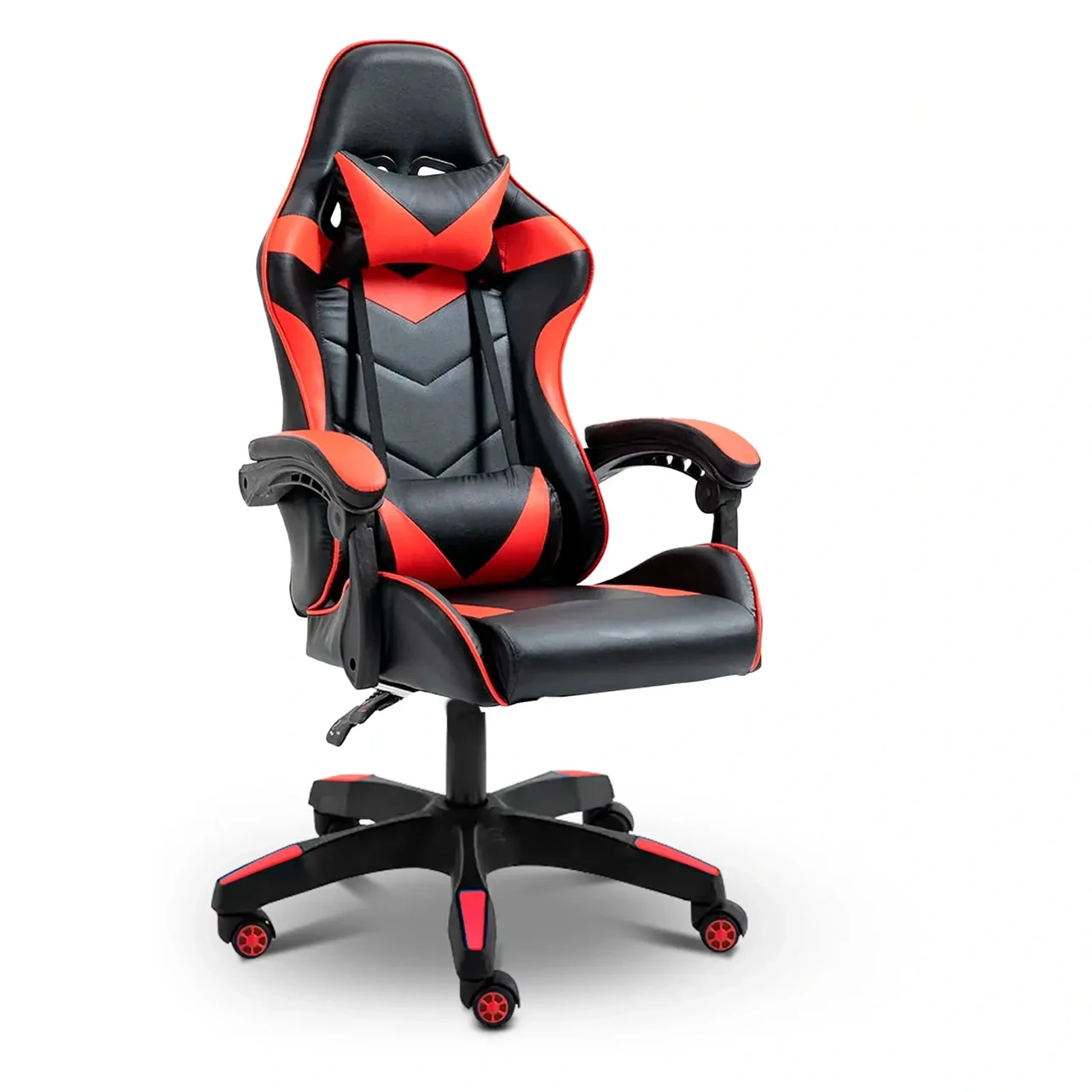 Геймерське ігрове крісло з подушками 4Points GT червоне комп'ютерне офісне розкладне