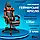 Геймерське ігрове крісло комп'ютерне 4Points GT з підставкою для ніг з подушками розкладне червоне, фото 2
