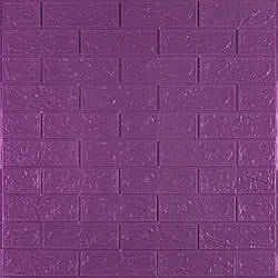 3D панель самоклеюча 700х770х3мм цегла Фіолетова (016-3) SW-000003248