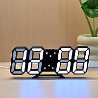 LED годинник з будильником 3D Alarm Clock JT-2022 Black