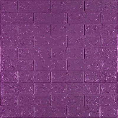3D панель самоклеюча 700х770х3мм цегла Фіолетова (016-3) SW-000003248