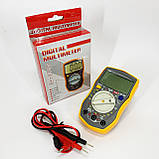 Мультиметр тестер цифровий точний HAOYUE UT33B, Мультиметр для електрообладнання, Точний тестер напруги HO-44, фото 5