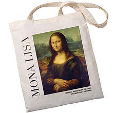 Екошопер BookOpt BK4112 Леонардо Да Вінчі . Монна Ліза бежевий