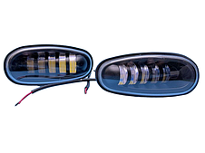 Комплект протитуманних LED фар Daewoo Lanos, Sens 5 лінз біле/жовте світло (металевий корпус) HP