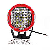 Світлодіодна фара StarLight HP-GZD-088-Red кругла, дальнє точкове біле світло 45W 4500Lm 6000K 12/24V (∅220мм)