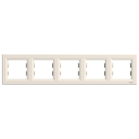 Рамка 5-місцева Крем Asfora Schneider Electric, EPH5800523