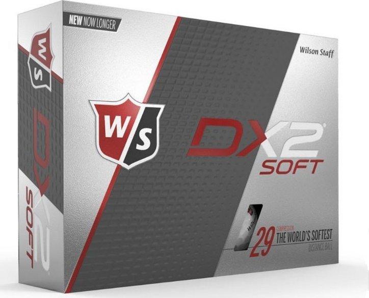 М'ячі для гольфу Wilson Staff DX2 Soft 12 шт, білі, фото 1