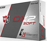 М'ячі для гольфу Wilson Staff DX2 Soft 12 шт, білі, фото 2