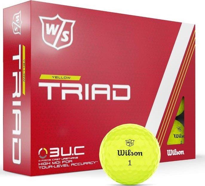 М'ячі для гольфу Wilson Staff TRIAD 12 шт, жовті, фото 1