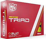 М'ячі для гольфу Wilson Staff TRIAD 12 шт, жовті, фото 2