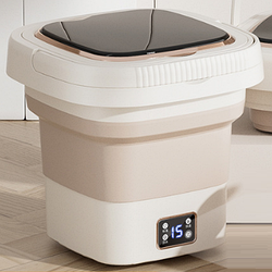 Пральна машина H576 MINI B, складана, 9л, 12В, 25Вт, 1.2кг, LED-індикатор, електронне керування, 29,5*29,5(14.5)мм, пластик,