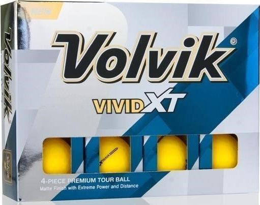 М'ячі для гольфу Volvik Vivid XT 12 шт, жовті, фото 1